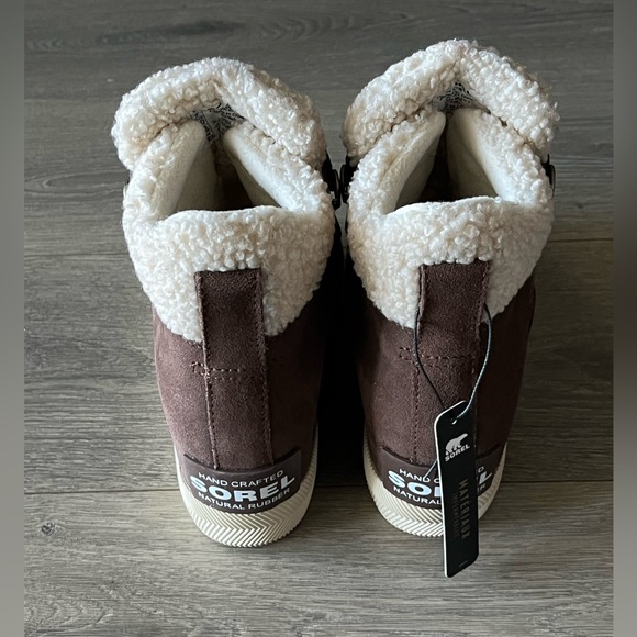NWT Sorel Out N About Wedge Bootie Brown and Cream Size 9 - Picture 4 of 9